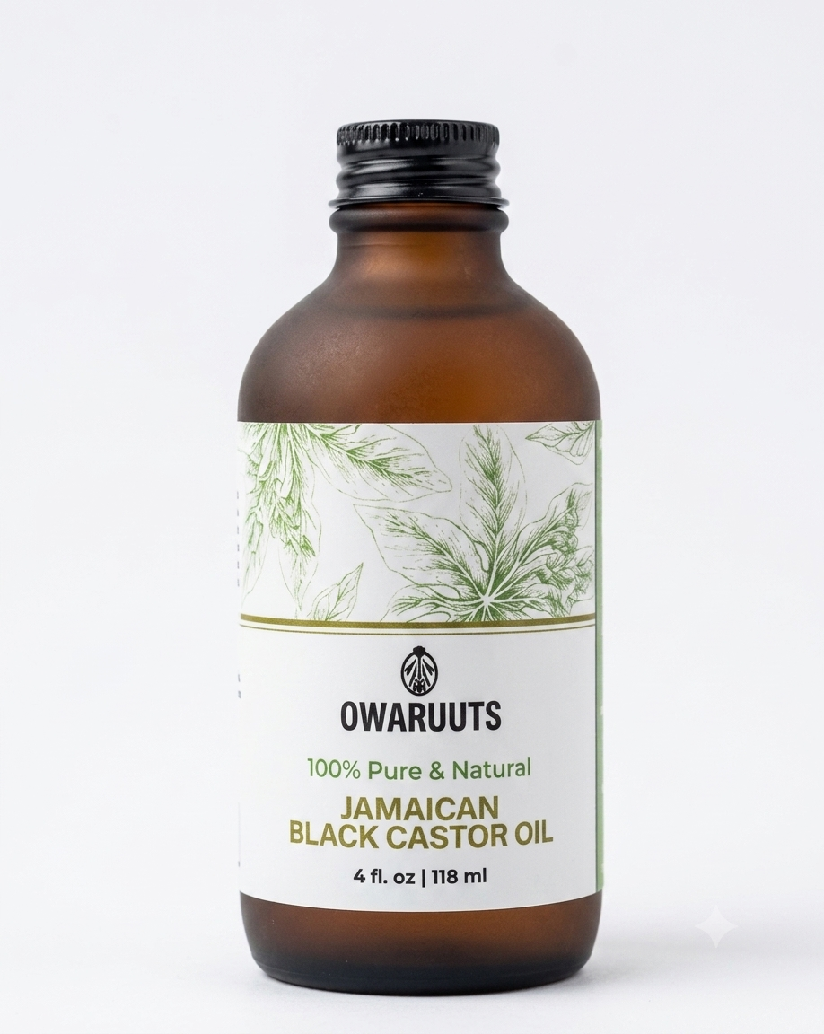 Owaruuts 100% Pure & Natural Artisanal Jamaican Black Castor Oil (4 fl. oz/ 118 ml)