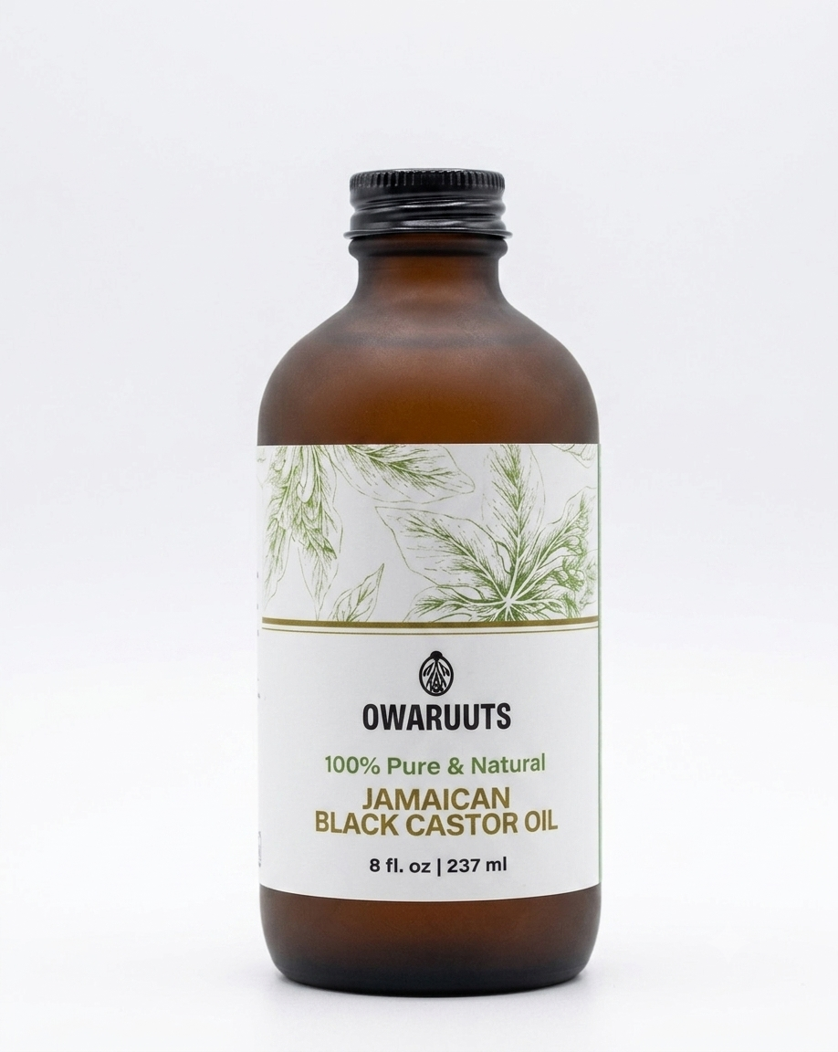 Owaruuts  100% Pure & Natural Artisanal Jamaican Black Castor Oil (8 fl. oz/237 ml)