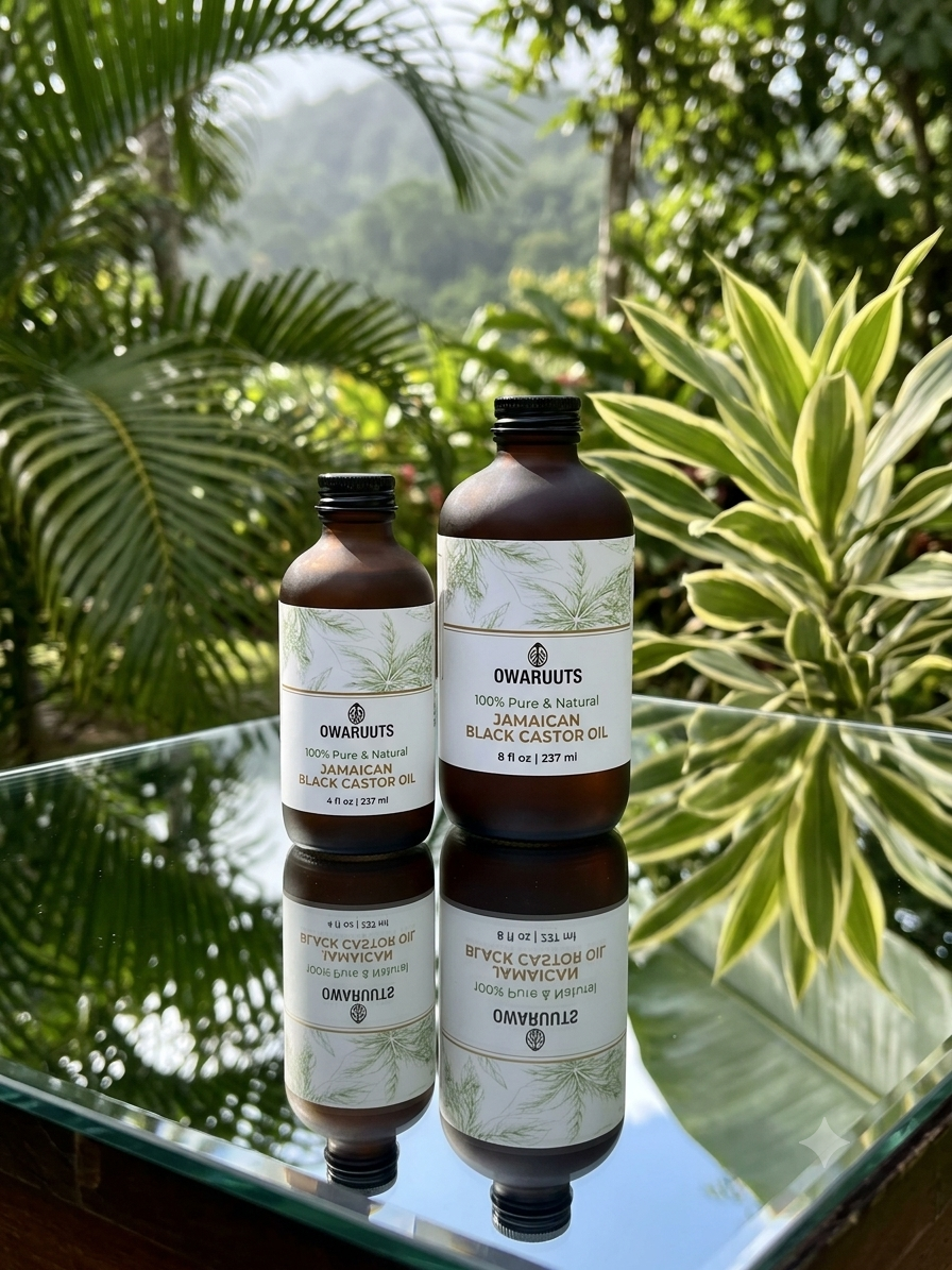 Owaruuts  100% Pure & Natural Artisanal Jamaican Black Castor Oil (4 fl. oz/ 118 ml)